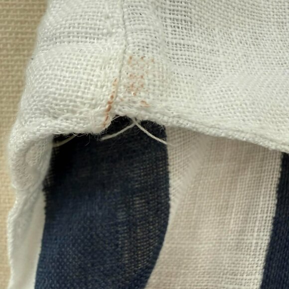 Made in Italy Linen Tunic | Polka Dot & Stripe | V-Neck | Relaxed Fit | M - Picture 8 of 10